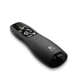 Logitech R400 Laser Presentation Remote Wireless Presenter Red Laser Black
