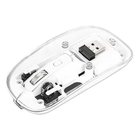 Manhattan Rechargeable Wireless USB Mouse Transparent egér