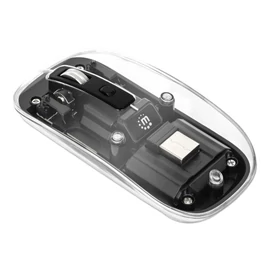 Manhattan Rechargeable Wireless USB Mouse Transparent/Black egér