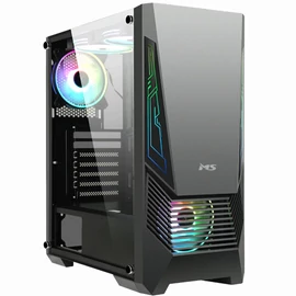 MS Armor V305 Gaming Window Black gépház