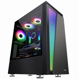 MS Armor V715 Gaming Window Black gépház