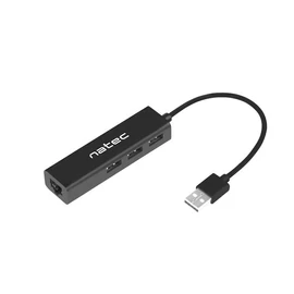 natec Dragonfly HUB USB2.0 Black hálókártya