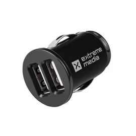 natec NUC-0564 Car Charger 12V/24V 2x USB 5V/2A Black töltő