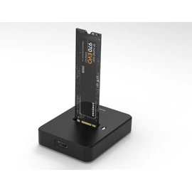 nBase DS-80NU3B NVMe USB3.2 Gen1 10Gbps M.2 PCIe Black mobilrack / beépítő keret