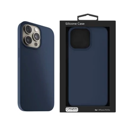 Next One Silicone Case for iPhone 15 Pro MagSafe Compatible Royal Blue mobiltelefon tok