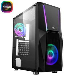 Njoy Fort Tempered Glass Black gépház