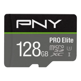 PNY 128GB microSDXC Pro Elite Class 10 U3 V10 + adapterrel memóriakártya