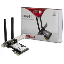 PowerON DMG-31 Wi-Fi 4 PCIe Adapter hálókártya
