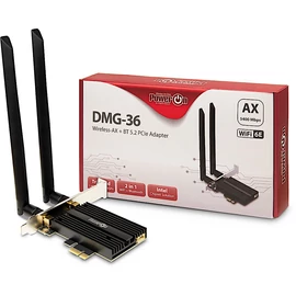 PowerON DMG-36 Wi-Fi 6 + BT5.2 PCIe Adapter hálókártya