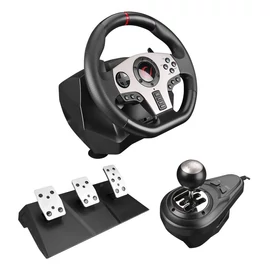 Rampage V902 PC-3 Pedal Gaming Wheel Black kormány