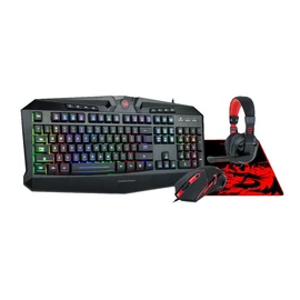 Redragon S101-BA Gaming Combo 4 in 1 Black/Red HU billentyűzet