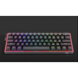Redragon Fizz Pro black, wired&2.4G&BT mechanical Keyboard, RGB, blue switch Black HU billentyűzet