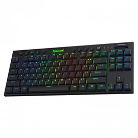 Redragon Horus TKL, wired&2.4G&BT mechanical Keyboard, RGB, blue switch Black HU billentyűzet