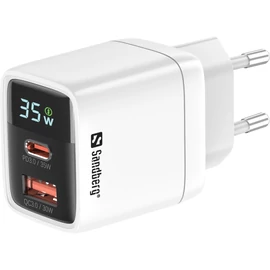Sandberg 35W 2in1 Charger 1xUSB-C 1xUSB White töltő