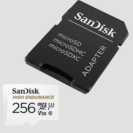 Sandisk 256GB microSDXC High Endurance Class 10  CL10 U3 V30 + adapterrel memóriakártya