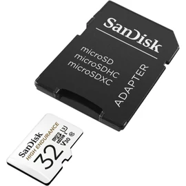 Sandisk 32GB microSDHC High Endurance  Class 10 CL10 U3 V30 + adapterrel memóriakártya