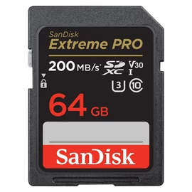 Sandisk 64GB SDXC Class 10 U3 V30 Extreme Pro memóriakártya