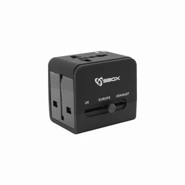 SBOX TA-23 Universal Travel Adapter Black speciális átalakító