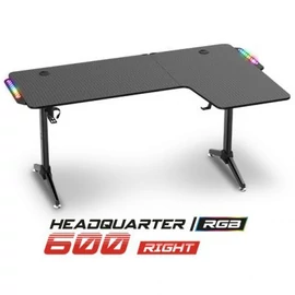 Spirit Of Gamer Headquarter 600 R Gaming Desk Black gaming asztal