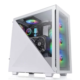 Thermaltake Divider 300 TG Snow ARGB Tempered Glass White gépház