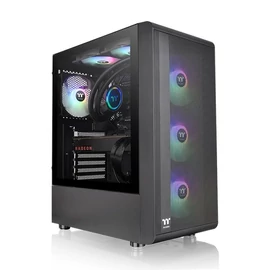 Thermaltake S200 TG ARGB Tempered Glass Black gépház