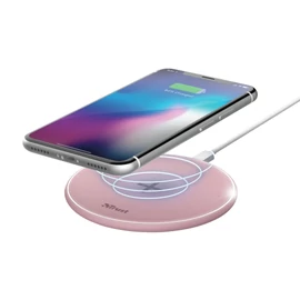 Trust Qylo Fast Wireless Charging Pad 7.5/10W Pink töltő