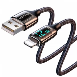 Usams U78 Digital Display Charging & Data Cable 1,2m Black kábel