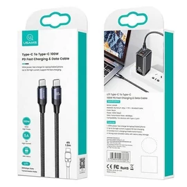 Usams SJ524USB01 Type-C to Type-C 100w PD Fast Charging and Data Cable 1,2m  Black kábel