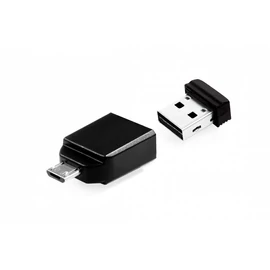Verbatim 32GB NANO USB Drive with Micro USB (OTG) Adapter Black pendrive