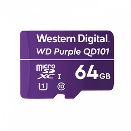Western Digital 64GB microSDXC Class10 UHS-I (U1) Purple QD101 adapter nélkül memóriakártya