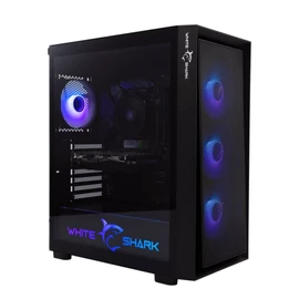 White Shark Warhead 3 Tempered Glass Black gépház