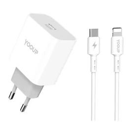 YOOUP NC60-C 20W Lightning cable 1m White töltő