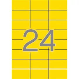 Etikett, 70x37 mm, színes, APLI, sárga, 480 etikett/csomag
