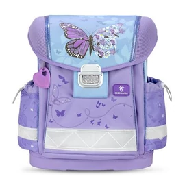 Iskolatáska, fémcsat, BELMIL "Classy Purple Blue Butterfly", pillangó
