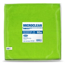 Törlőkendő, mikroszálas, univerzális, 10 db, 32x32 cm, BONUS "MicroCLEAN", zöld