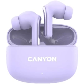 Fülhallgató, TWS vezeték nélküli, Bluetooth 5.4, CANYON "OnGo 9", levendula