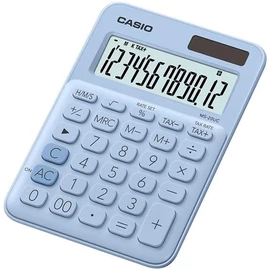 Számológép, asztali, 12 számjegy, CASIO, "MS 20 UC", világoskék