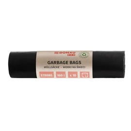 Szemeteszsák, extra erős, 160 l, 10 db, 70 µ, DONAU "Eco", fekete