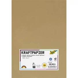 Kraft papír, A4, 120 g, 100 lap, FOLIA
