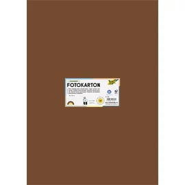 Dekorkarton, 2 oldalas, 50x70 cm, 300 g, 10 lap, FOLIA, csokoládébarna
