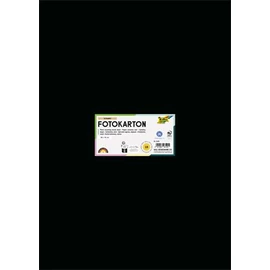 Dekorkarton, 2 oldalas, 50x70 cm, 300 g, 10 lap, FOLIA, fekete