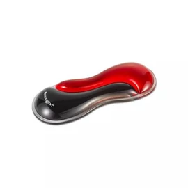Csuklótámasz egérhez/trackball-hoz, géltöltésű, KENSINGTON "Slim DuoGel", fekete-piros