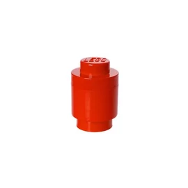 Tárolódoboz, henger, LEGO, piros