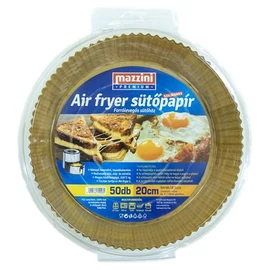 Sütőpapír, szilikonos, Air Fryer készülékhez, kerek, 20 cm, 50 db, MAZZINI "Premium"