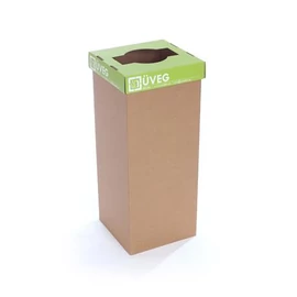 Szelektív hulladékgyűjtő, újrahasznosított, 50 l, RECOBIN "Office", zöld