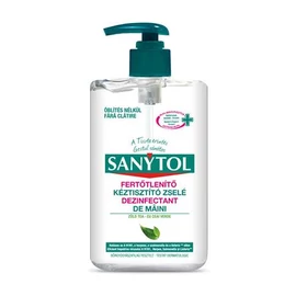 Kézfertőtlenítő gél, pumpás, 250 ml, SANYTOL