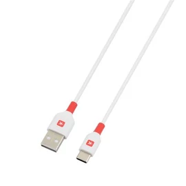 USB kábel, USB-A - USB-C, 2m, SKROSS, fehér