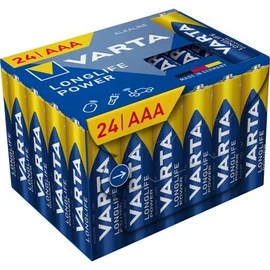 Elem, AAA mikro, 24 db, műanyagmentes, VARTA "Longlife Power"