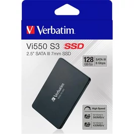 SSD (belső memória), 128GB, SATA 3, 430/560MB/s, VERBATIM "Vi550"