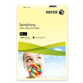Másolópapír, színes, A4, 80 g, XEROX "Symphony", világossárga (pasztell)